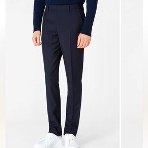 New Paul Smith Men’s Navy Blue Classic Suit To Travel Wool Pants Size R40.